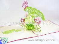 LOTUS FLOWERS 3D POP UP CARD