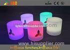 outdoor light up plastic LED Lighting Furniture , Pe Round LED Bar Stool