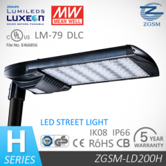 200W LED street lights for highway and parking area lighting with over than 10000hrs lifespan