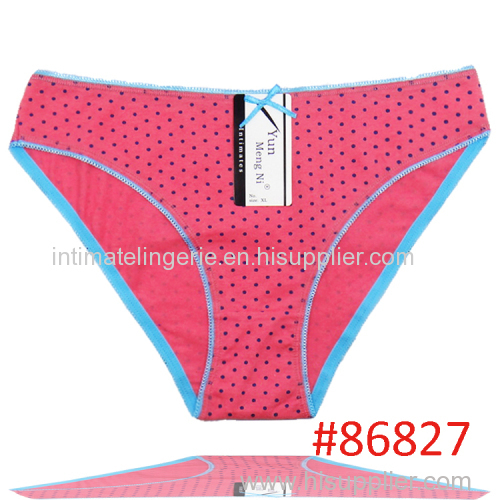 2015 New dotted bikini pants cotton Damenunterhosen short brief sexy women underwear stretch lady panties hot lingerie