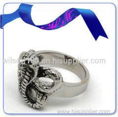 new design silver snake finger ring