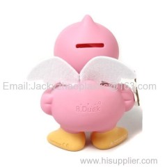 Vinyl coin bank , animal shape customized coin bank saver