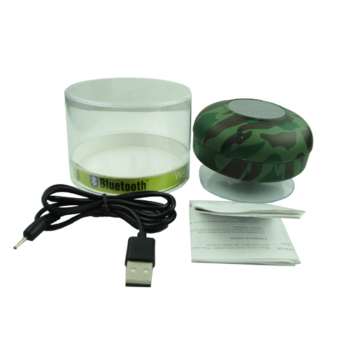 Water-resistant Wireless Bluetooth Speaker with Suction Cup for bathroom