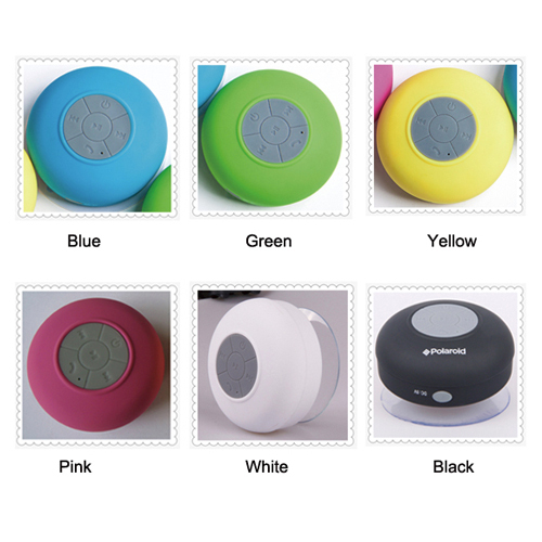 Water-resistant Wireless Bluetooth Speaker with Suction Cup for bathroom