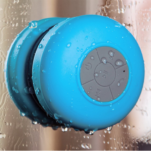 IPX4 Grade Water-Resistant Stereo Bluetooth Shower Speakers with Suction Cup and MIC