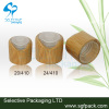 2015 new product cosmetic packaging inner plastic cap bamboo/wooden packaging disc top cap bamboo/wooden bottle cap