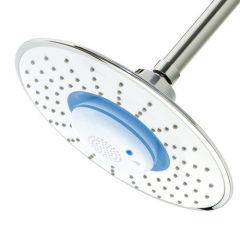 Top Shower Head with Built-in Waterproof Bluetooth Speaker