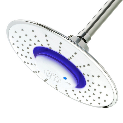 ABS Chromed Top Shower Head Bluetooth Speaker for Music