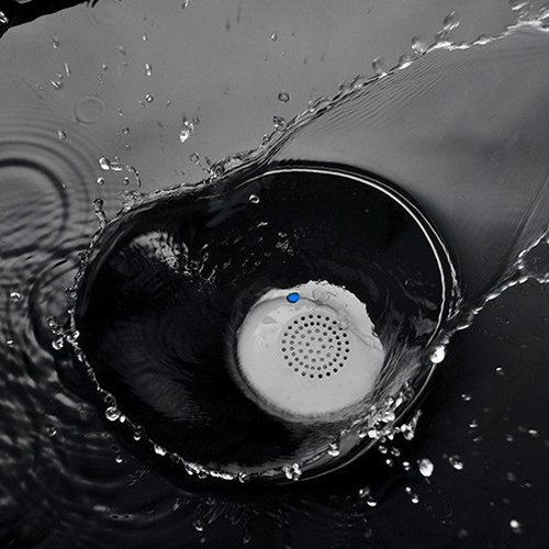 3W IPX4 Waterproof 8 Inches Diameter White Shower Head Bluetooth Speaker for music and getting phone