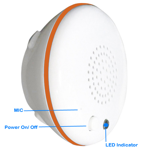 Round Shower Head Bathroom audio Orange