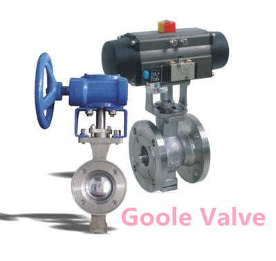 Flange V-port ball valve