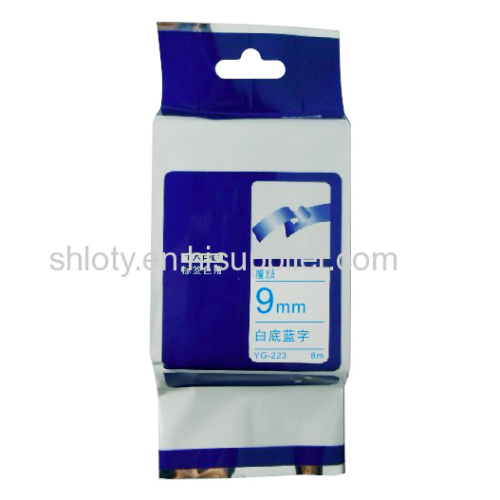 9mm*8m blue on white Tze-223 compatible brother P-touch printer label tape label cartridge Printer Supplies Office