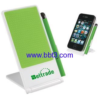 2015 New design plastic mobile phone holder with stylus ballpen