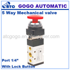 5 way 3 way Mechanical control gas valve 1/4 inch pneumatic have valve