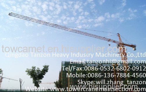 China Safe Construction Tower Crane For Wharf / Bridges , 8 ton TC6013-8