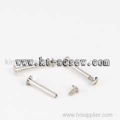 Female and male Chicago screw for account book