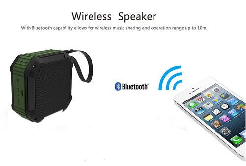 Unique Square Design Splashproof&Shockproof Wireless Bluetooth Speaker