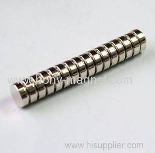 Permanent sintered neodymium thin rod magnet disc