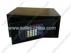 Flat keypad hotel room safe box with electronic lock operated