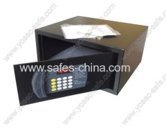 Flat keypad hotel room safe box with electronic lock operated