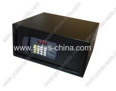 Flat keypad hotel room safe box with electronic lock operated