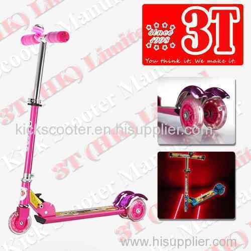 100mm PVC Laser Safety Lighting Kick Scooter