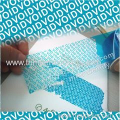 Custom Blue tamper evident security sealing tape Warranty void sealing tape Anti-counterfeit tape