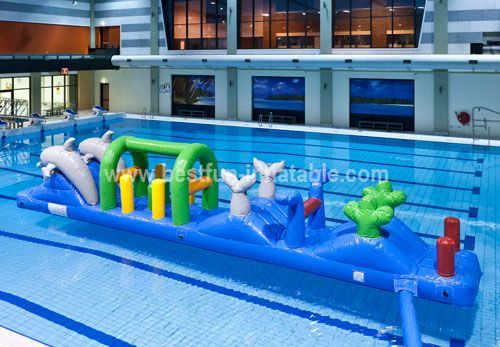 All in one inflatable water park