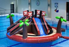 Beach inflatable water park