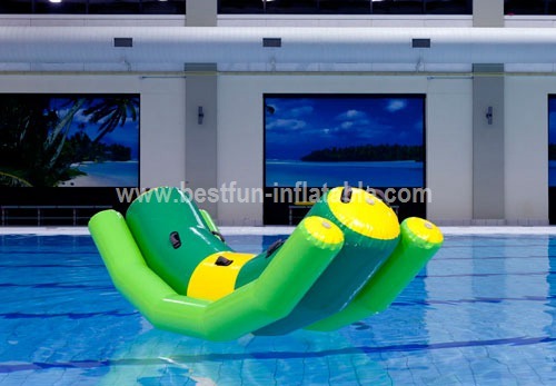 Giant beach inflatable water park