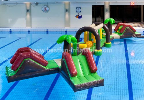 Inflatable wet slide water park