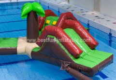 Inflatable wet slide water park