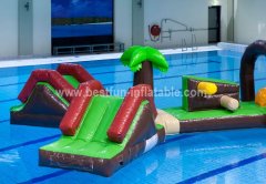 Inflatable wet slide water park