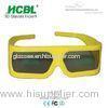 4DX Cinema Circular Polarized Plastic 3D Glasses Yellow ABS Frame