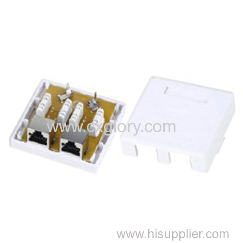 Cat. 6 RJ45 Dual Port STP Surface Jack