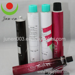 Collapsible aluminum hair dye tube packaging