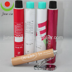 Collapsible aluminum hair dye tube packaging