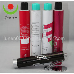 Collapsible aluminum hair dye tube packaging