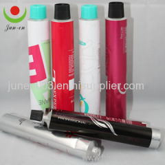 Collapsible aluminum hair dye tube packaging