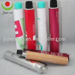 Collapsible aluminum hair dye tube packaging