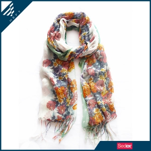 Heft Fashion soft floral print scarf
