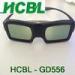 Black Thin Frame DLP Active Shutter 3D Glasses With USB Rechargable Battery