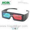 Promotional Adult Anaglyph 3D Red Blue Glasses For 3D Movies / 3D Pictures