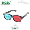 Black ABS frame Anaglyph 3D Glasses Red Blue For TV / Cyan 3D Glasses