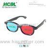 Black ABS frame Anaglyph 3D Glasses Red Blue For TV / Cyan 3D Glasses