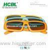 Kids Pasive Circular Polarized Disposable 3D Glasses Yellow / Blue / Orange