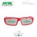 ABS Red / Black / Purple Frame Linear Polarized 3D Pasive Glasses Disposable