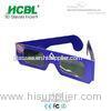 Customized Purple Foldable Linear Polarized Paper 3D Glasses / Eyewear For 3D Movie