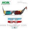 Black Frame Customized Folding Paper 3d Glasses Red Blue With Full Logo Color
