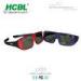 Unfolded ABS Frame Reald 3D Glasses Red With 0. 26 ~ 0.4 mm Thickenss Filter Lens